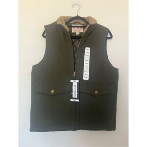 WP WEATHERPROOF Men's Sherpa Collar Full-Zip Workwear Vest NEW NWT